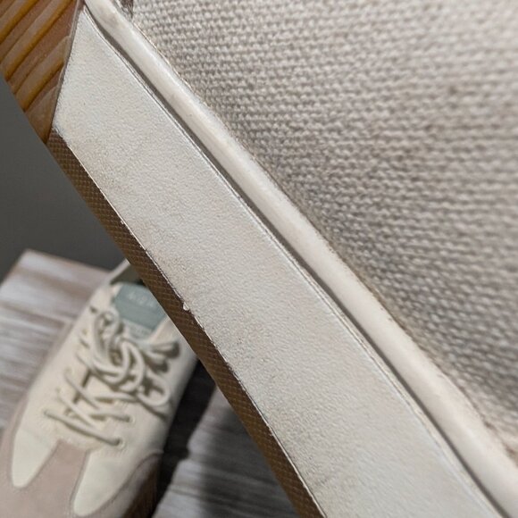 Kizik Brooklyn Hands-Free Slip-On Sneaker Canvas Suede White Women's 7 - Picture 10 of 16